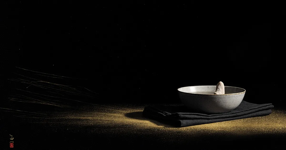 一顆牙齒與水面的漣漪